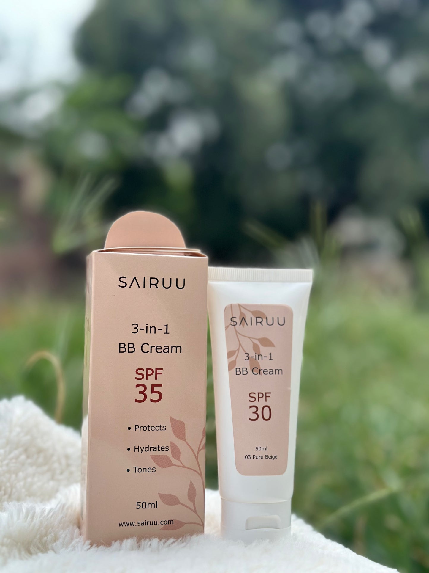 SAIRUU 3-in-1 BB Cream SPR35 | Protect, Hydrate, Tone | 50 ml
