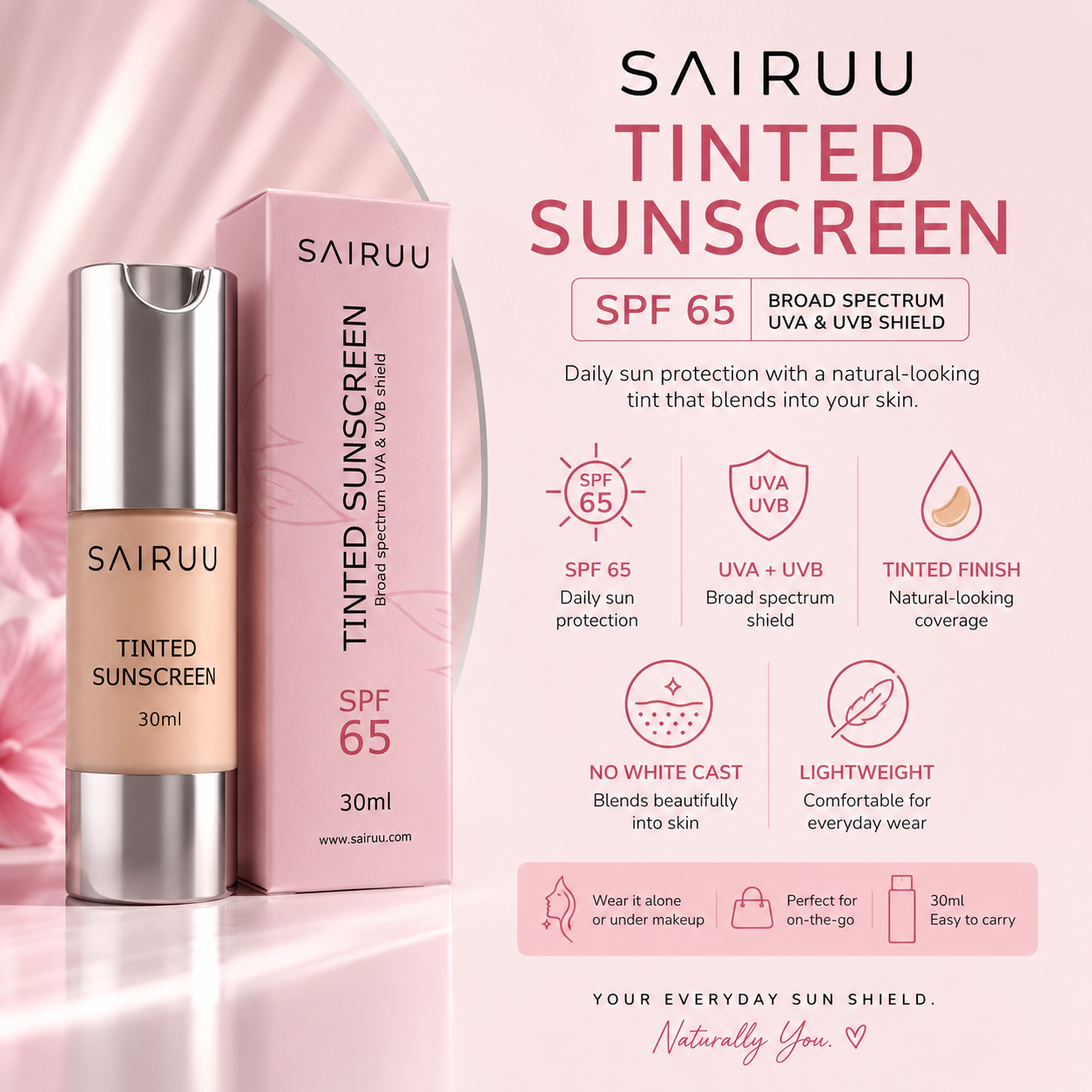 Tinted Sunscreen SPF 65 | 30ml