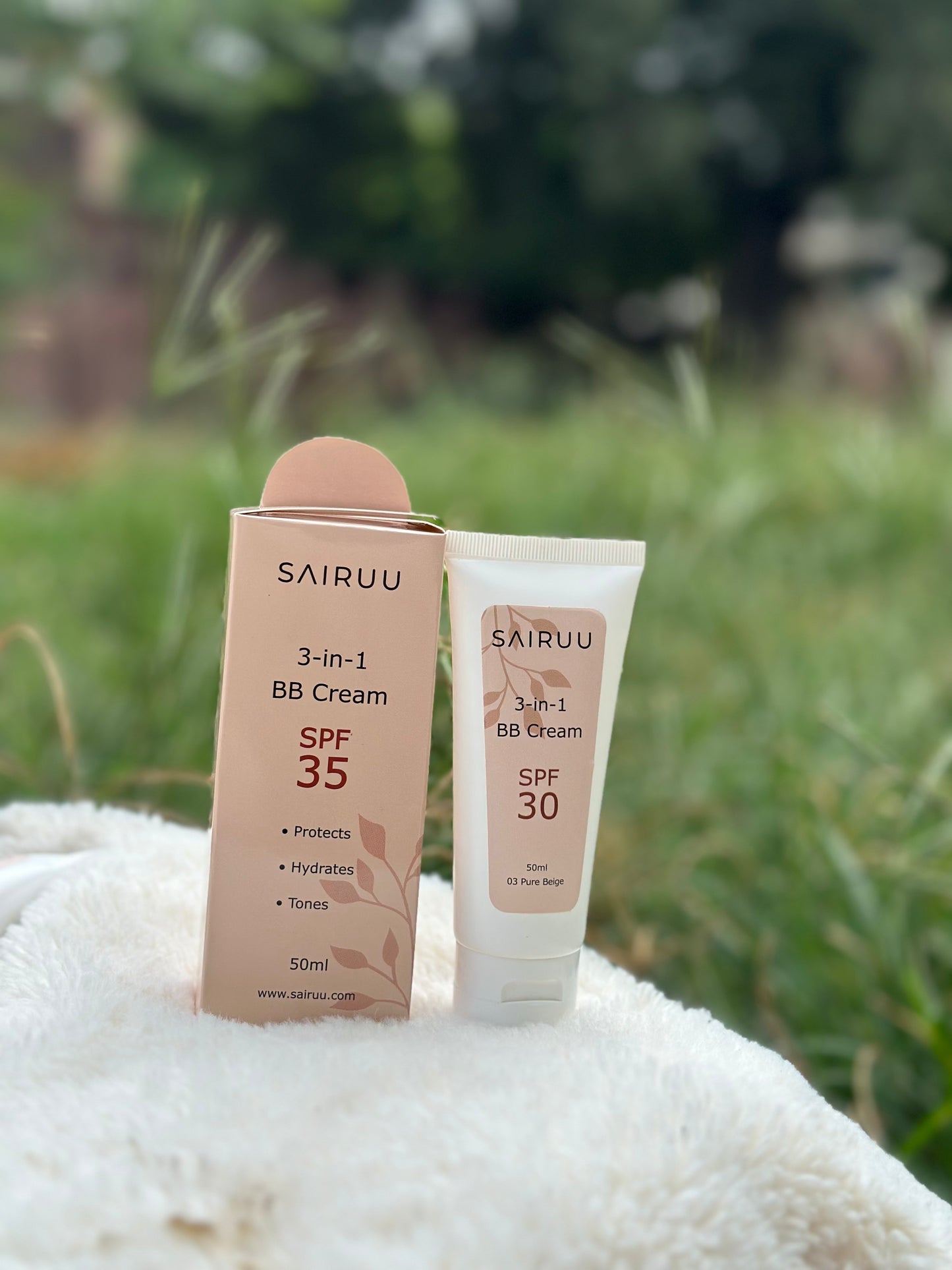 SAIRUU 3-in-1 BB Cream SPR35 | Protect, Hydrate, Tone | 50 ml