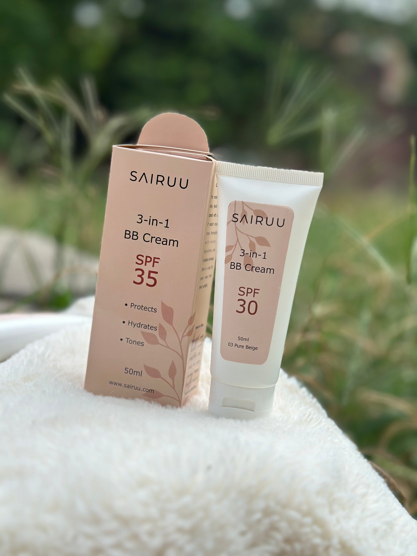 SAIRUU 3-in-1 BB Cream SPR35 | Protect, Hydrate, Tone | 50 ml
